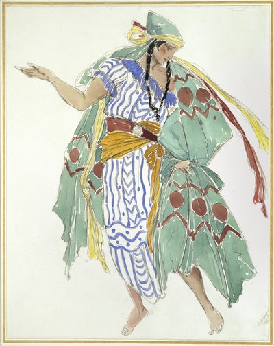 Diseño de vestuario para un bailarín de Charles Ricketts